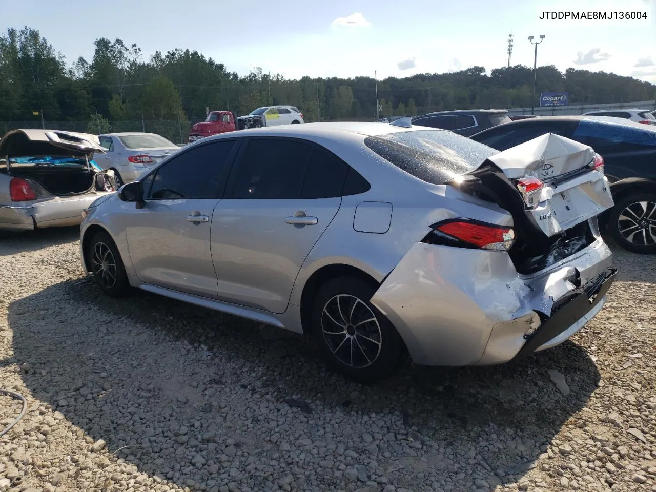 2021 Toyota Corolla L VIN: JTDDPMAE8MJ136004 Lot: 70185584