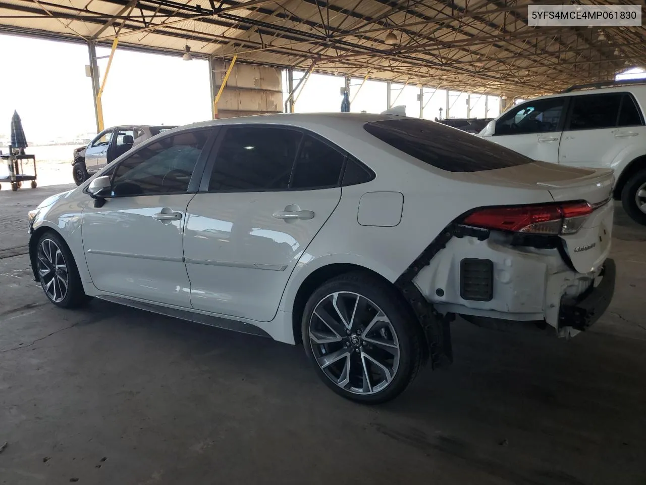 2021 Toyota Corolla Se VIN: 5YFS4MCE4MP061830 Lot: 70202074