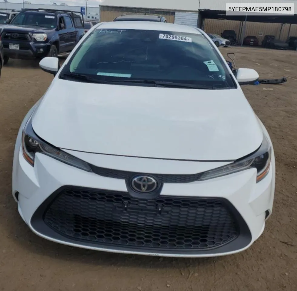 2021 Toyota Corolla Le VIN: 5YFEPMAE5MP180798 Lot: 70299304