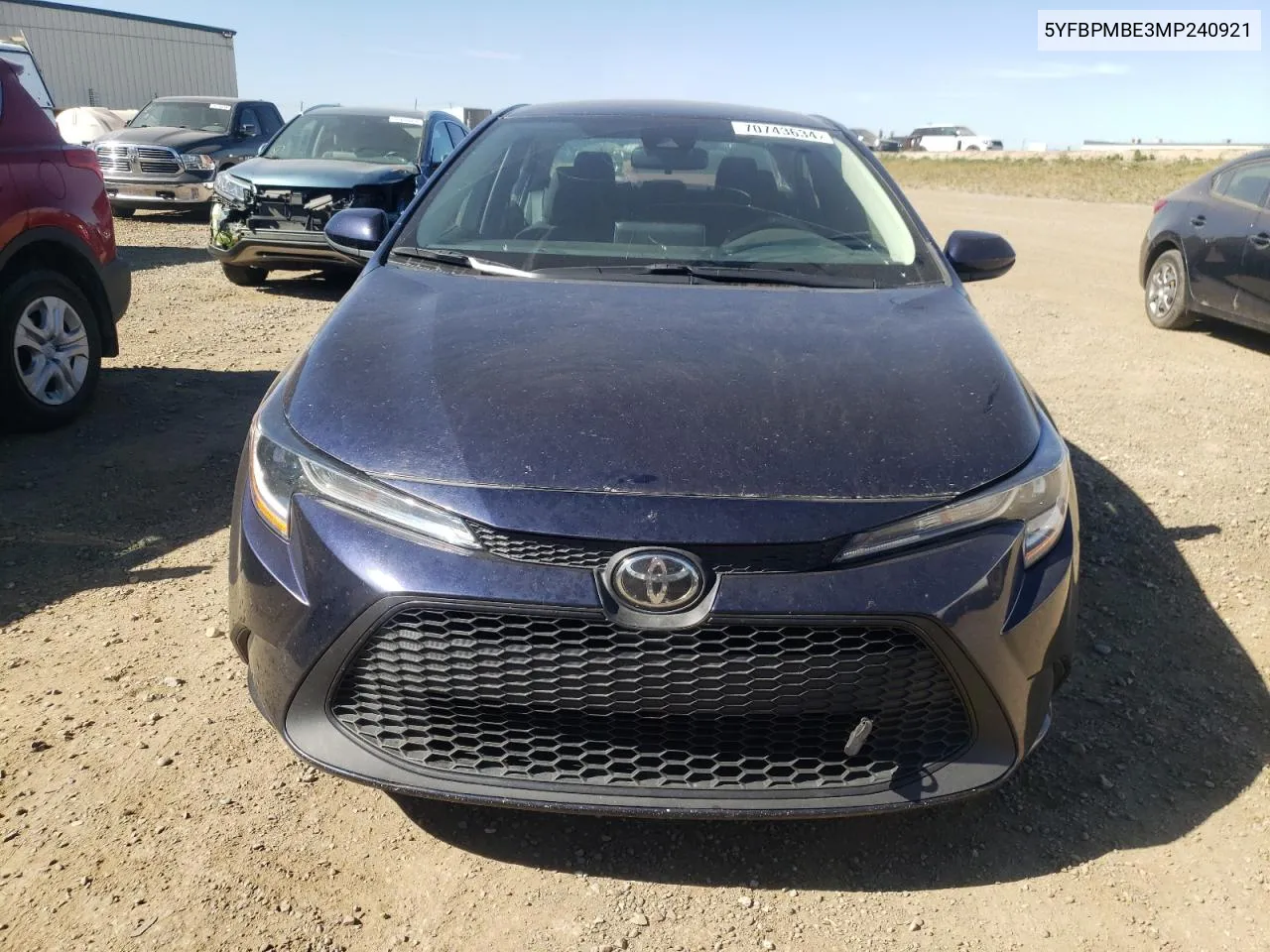 2021 Toyota Corolla Le VIN: 5YFBPMBE3MP240921 Lot: 70743634