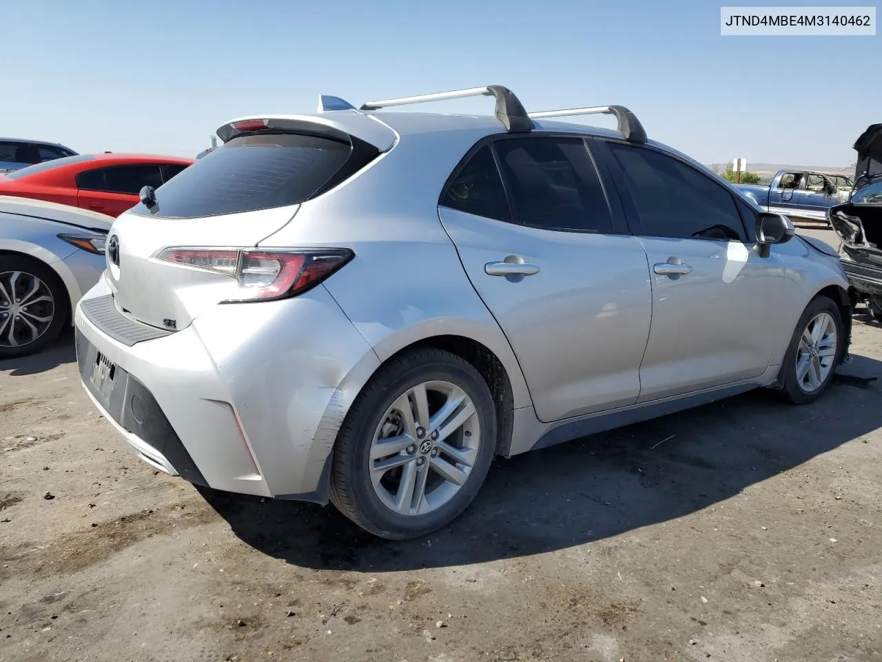 2021 Toyota Corolla Se VIN: JTND4MBE4M3140462 Lot: 71046094