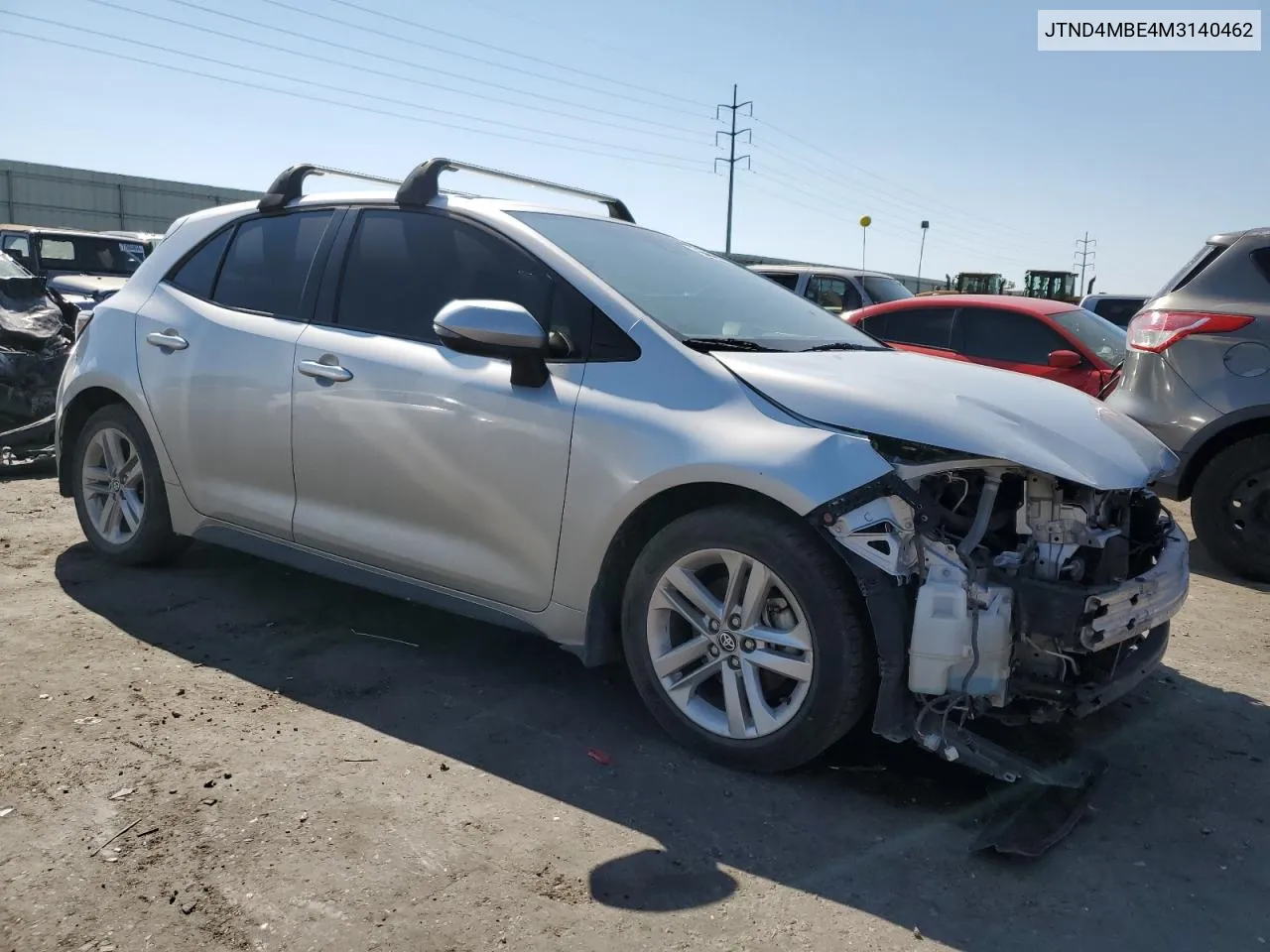 2021 Toyota Corolla Se VIN: JTND4MBE4M3140462 Lot: 71046094