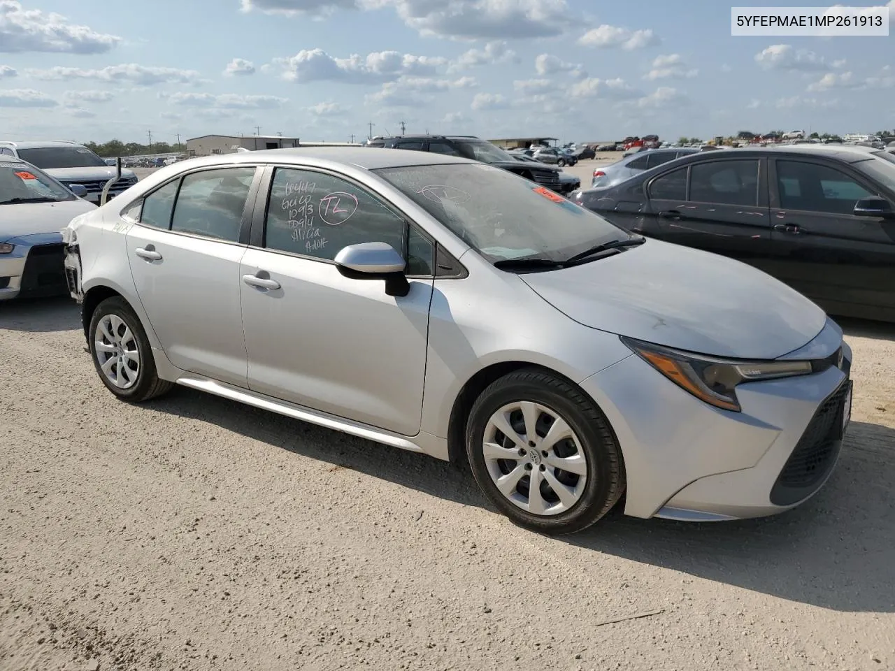 2021 Toyota Corolla Le VIN: 5YFEPMAE1MP261913 Lot: 71246574