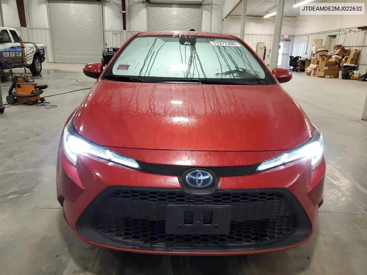 2021 Toyota Corolla Le VIN: JTDEAMDE2MJ022632 Lot: 71277394