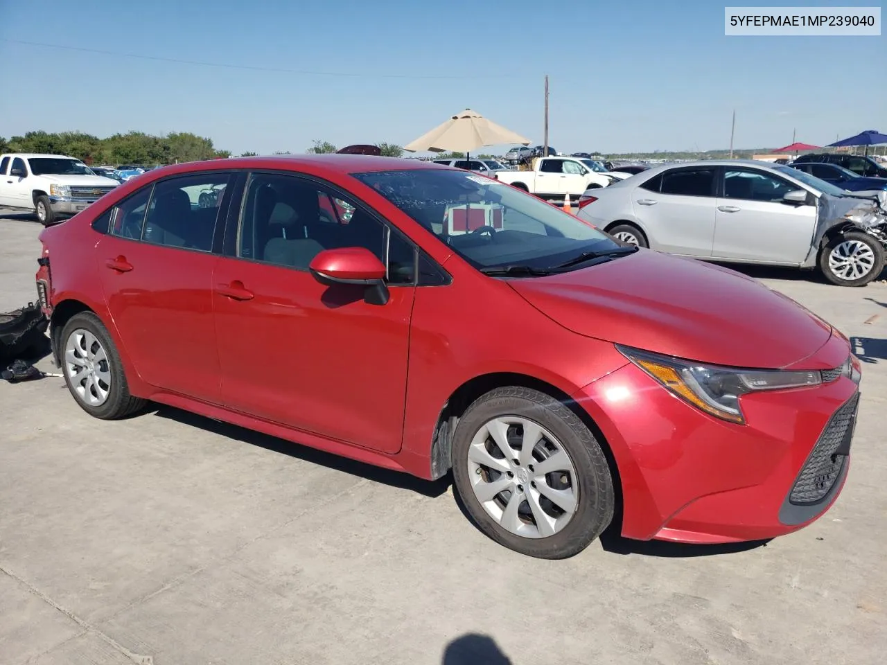 2021 Toyota Corolla Le VIN: 5YFEPMAE1MP239040 Lot: 71320594