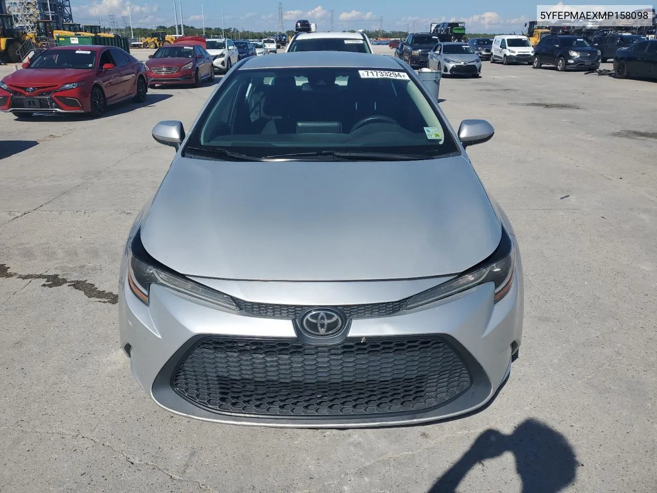 5YFEPMAEXMP158098 2021 Toyota Corolla Le