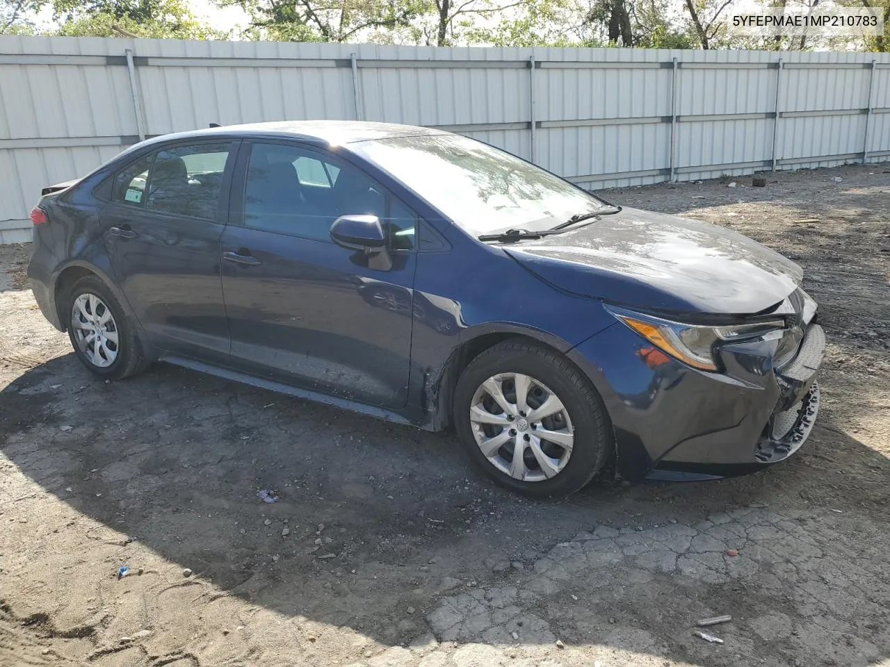 2021 Toyota Corolla Le VIN: 5YFEPMAE1MP210783 Lot: 71790684