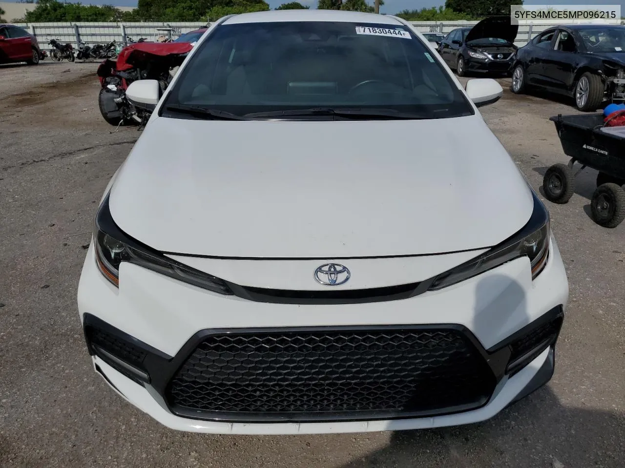 2021 Toyota Corolla Se VIN: 5YFS4MCE5MP096215 Lot: 71830444