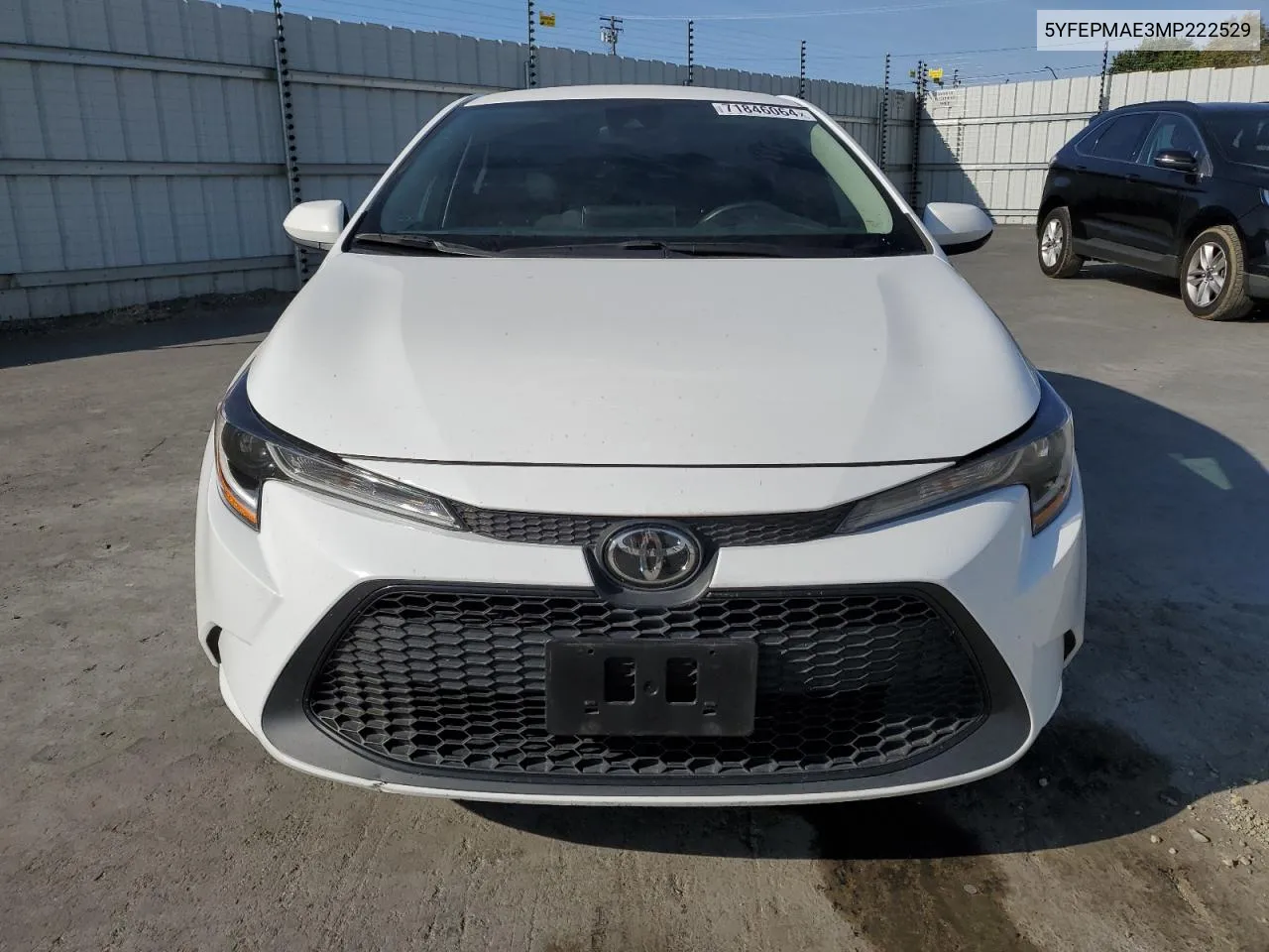 2021 Toyota Corolla Le VIN: 5YFEPMAE3MP222529 Lot: 71846064