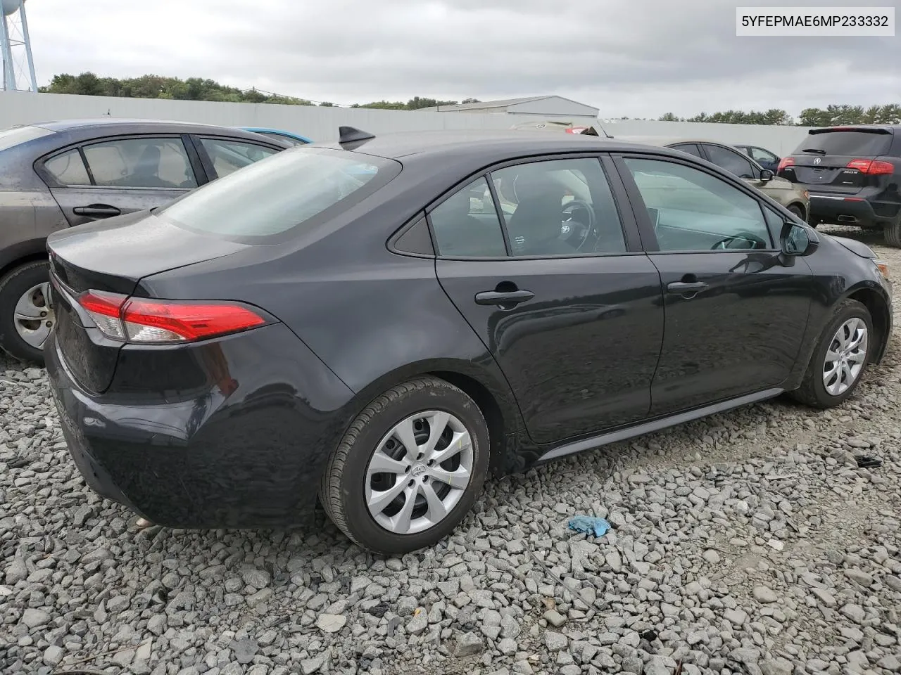 2021 Toyota Corolla Le VIN: 5YFEPMAE6MP233332 Lot: 71982314