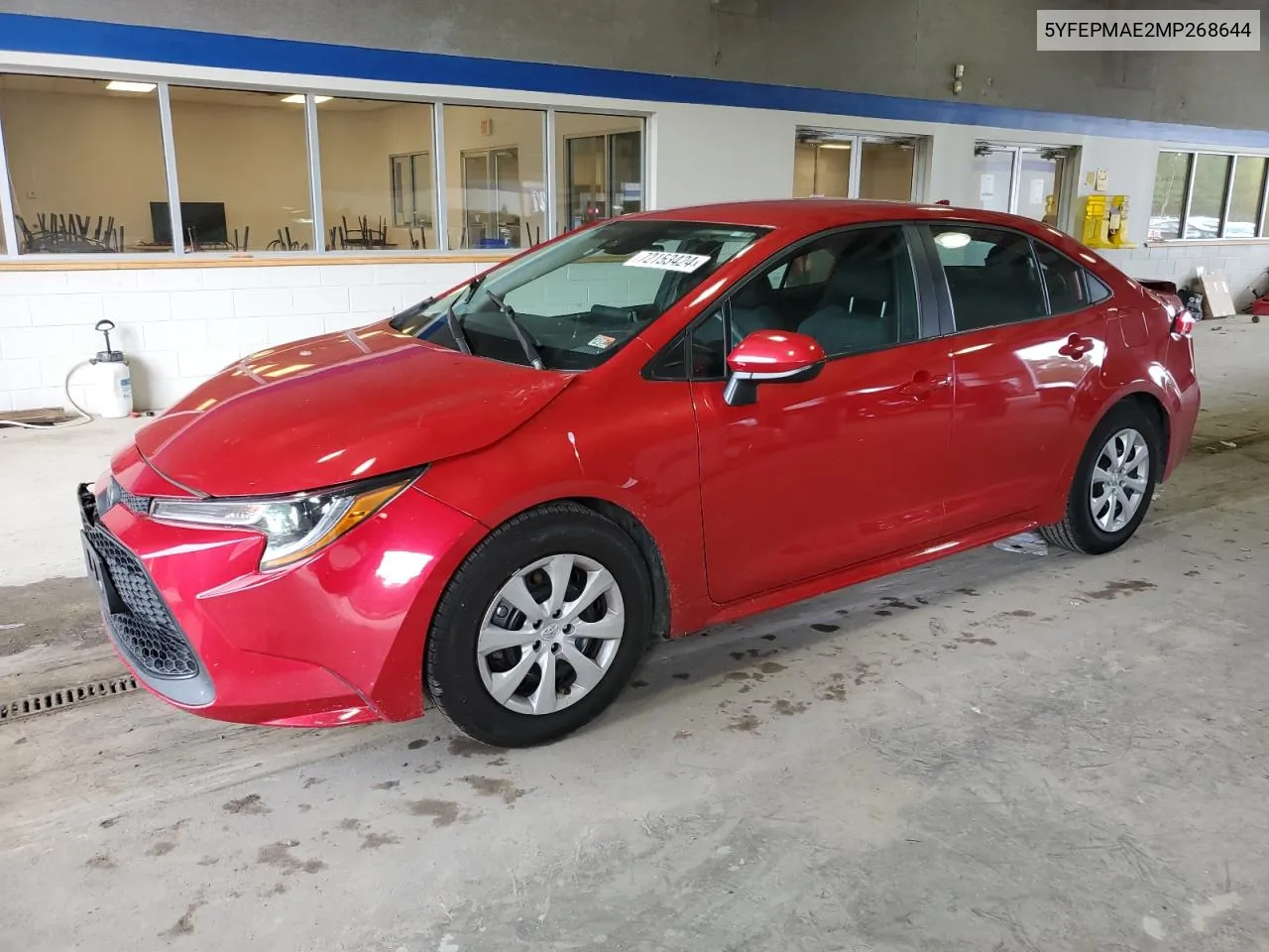 2021 Toyota Corolla Le VIN: 5YFEPMAE2MP268644 Lot: 72153424