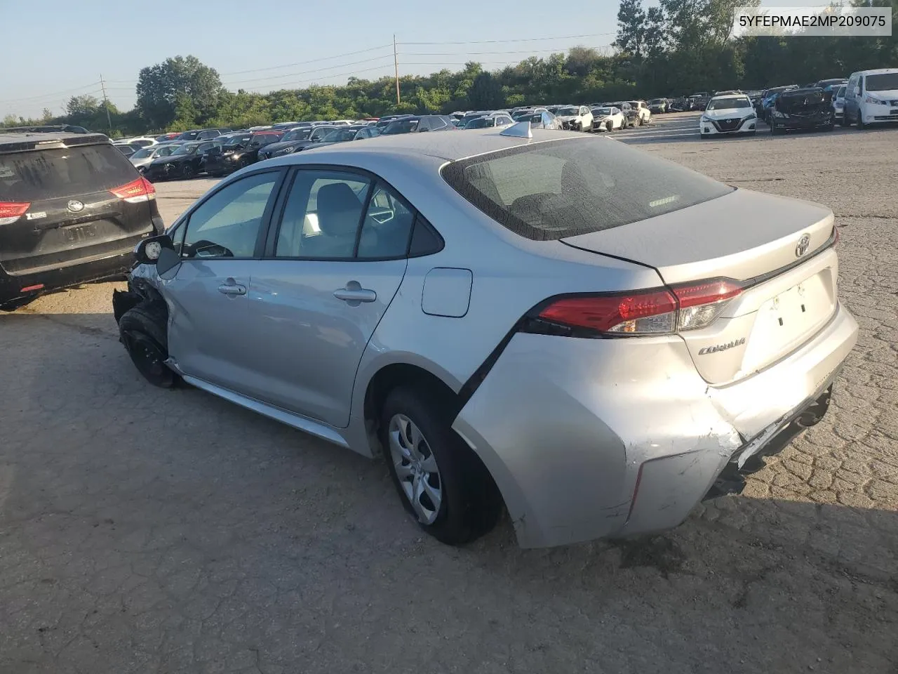 5YFEPMAE2MP209075 2021 Toyota Corolla Le