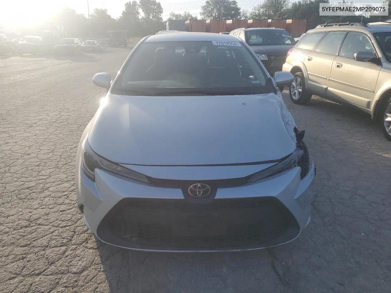 5YFEPMAE2MP209075 2021 Toyota Corolla Le