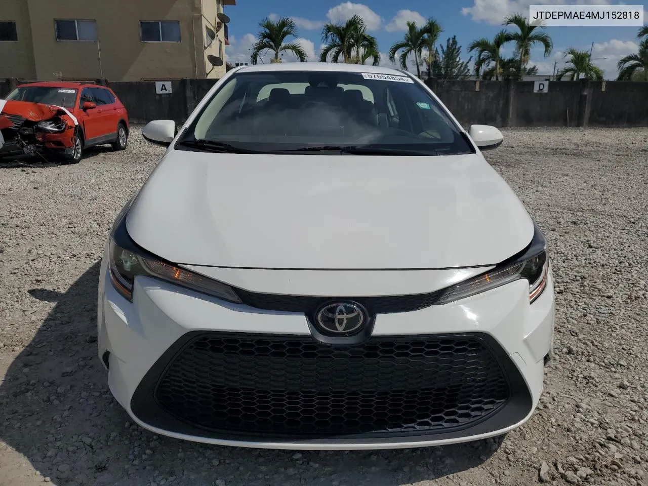 2021 Toyota Corolla Le VIN: JTDEPMAE4MJ152818 Lot: 72396854