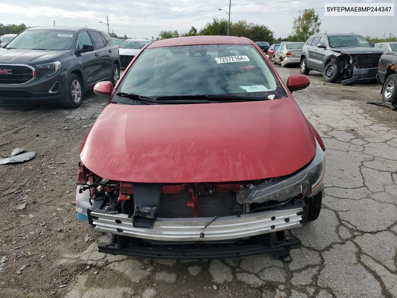 2021 Toyota Corolla Le VIN: 5YFEPMAE8MP244347 Lot: 72572164