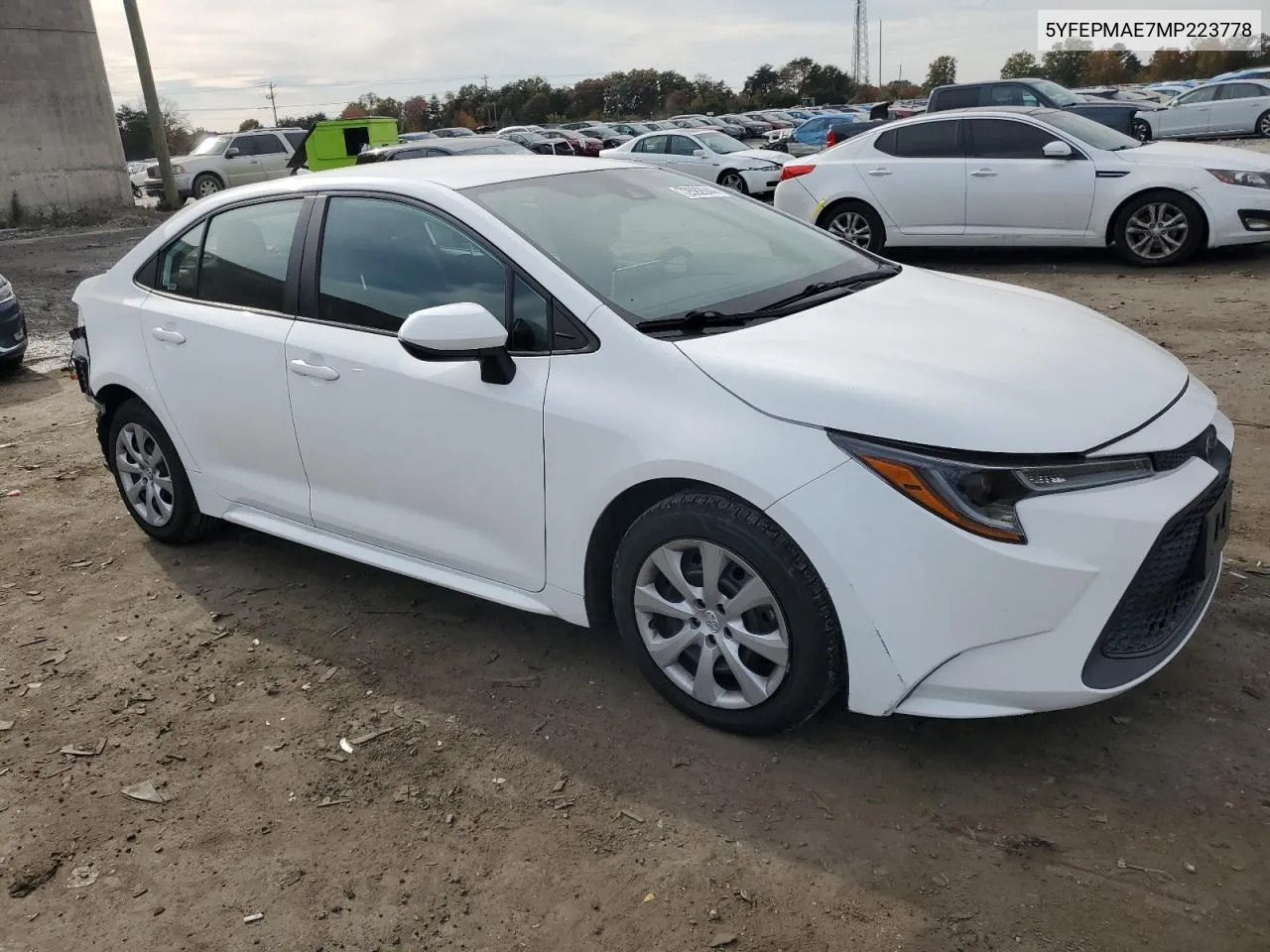 2021 Toyota Corolla Le VIN: 5YFEPMAE7MP223778 Lot: 72592644