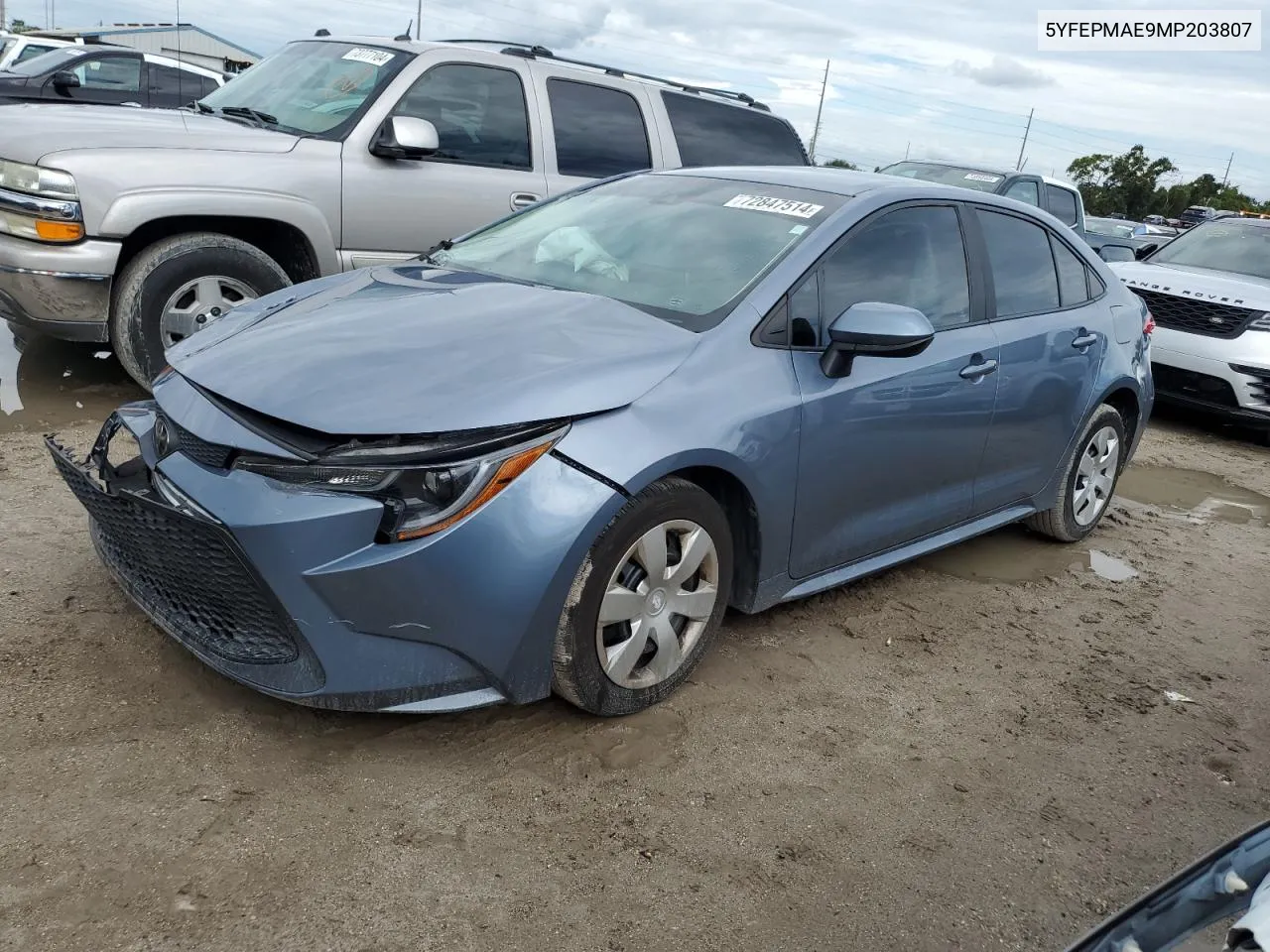 2021 Toyota Corolla Le VIN: 5YFEPMAE9MP203807 Lot: 72847514