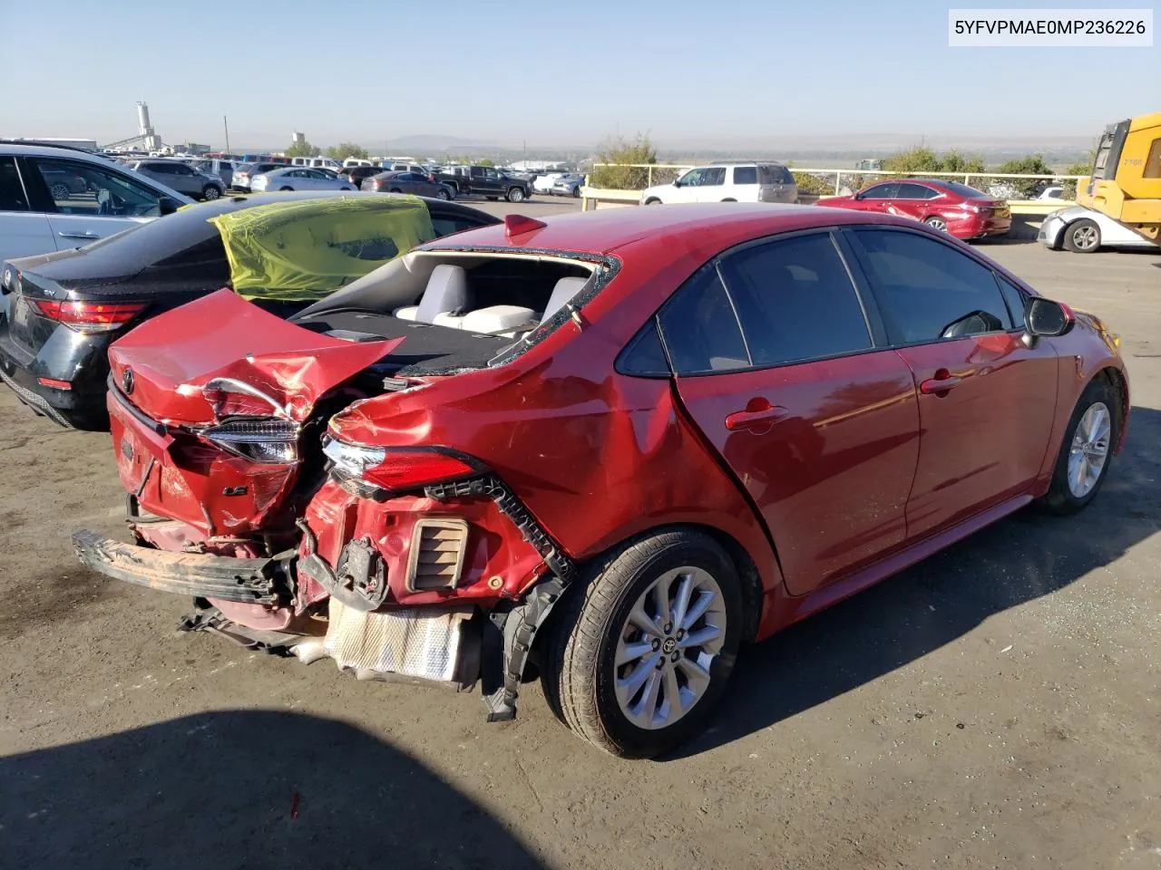 2021 Toyota Corolla Le VIN: 5YFVPMAE0MP236226 Lot: 73186564