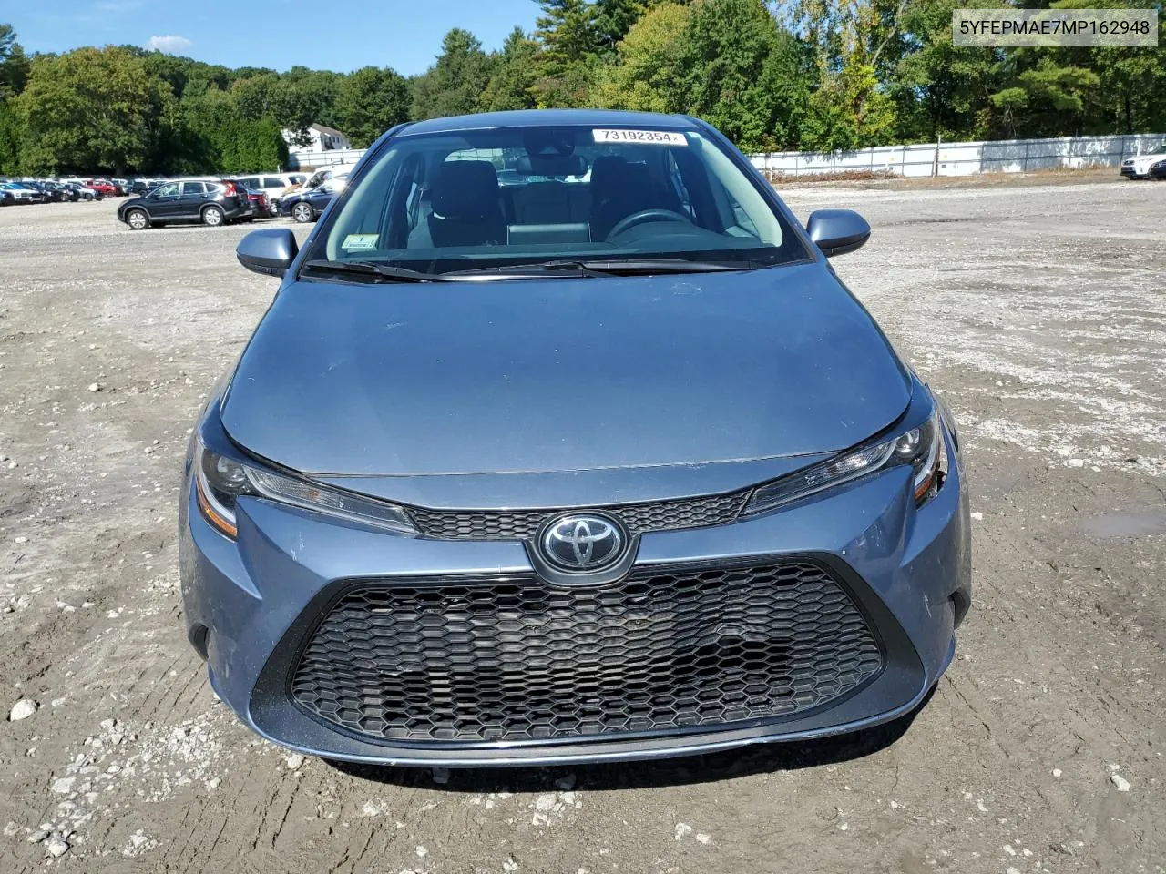 2021 Toyota Corolla Le VIN: 5YFEPMAE7MP162948 Lot: 73192354