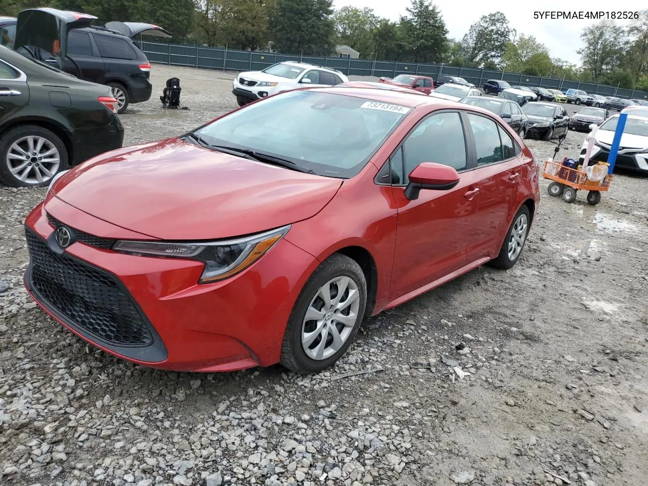 2021 Toyota Corolla Le VIN: 5YFEPMAE4MP182526 Lot: 73213194