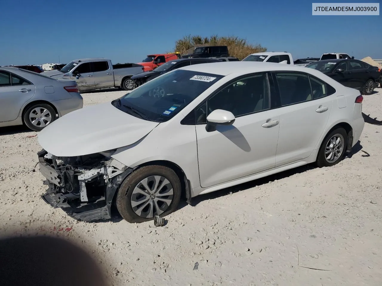 2021 Toyota Corolla Le VIN: JTDEAMDE5MJ003900 Lot: 73360724