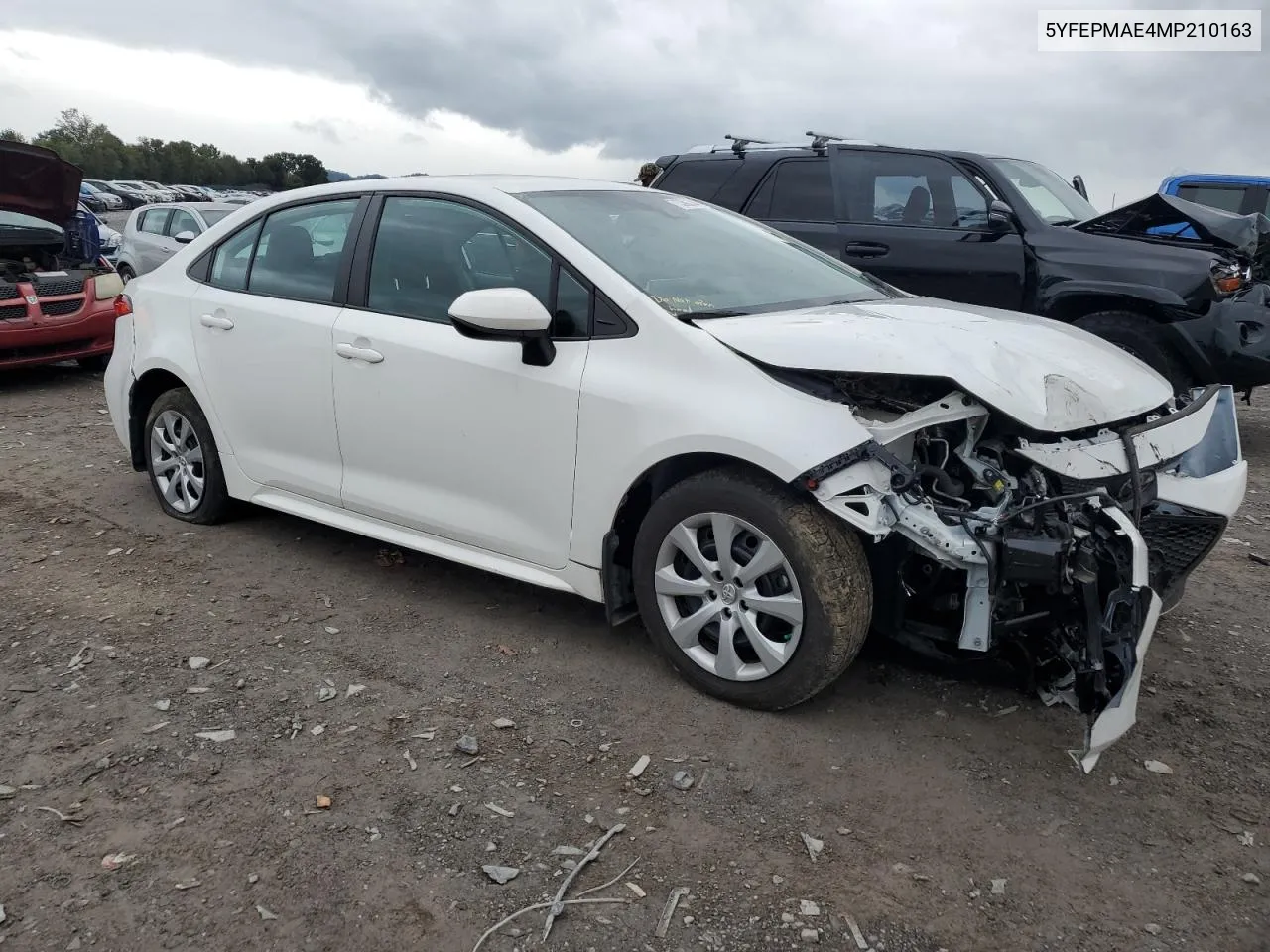 2021 Toyota Corolla Le VIN: 5YFEPMAE4MP210163 Lot: 73362394