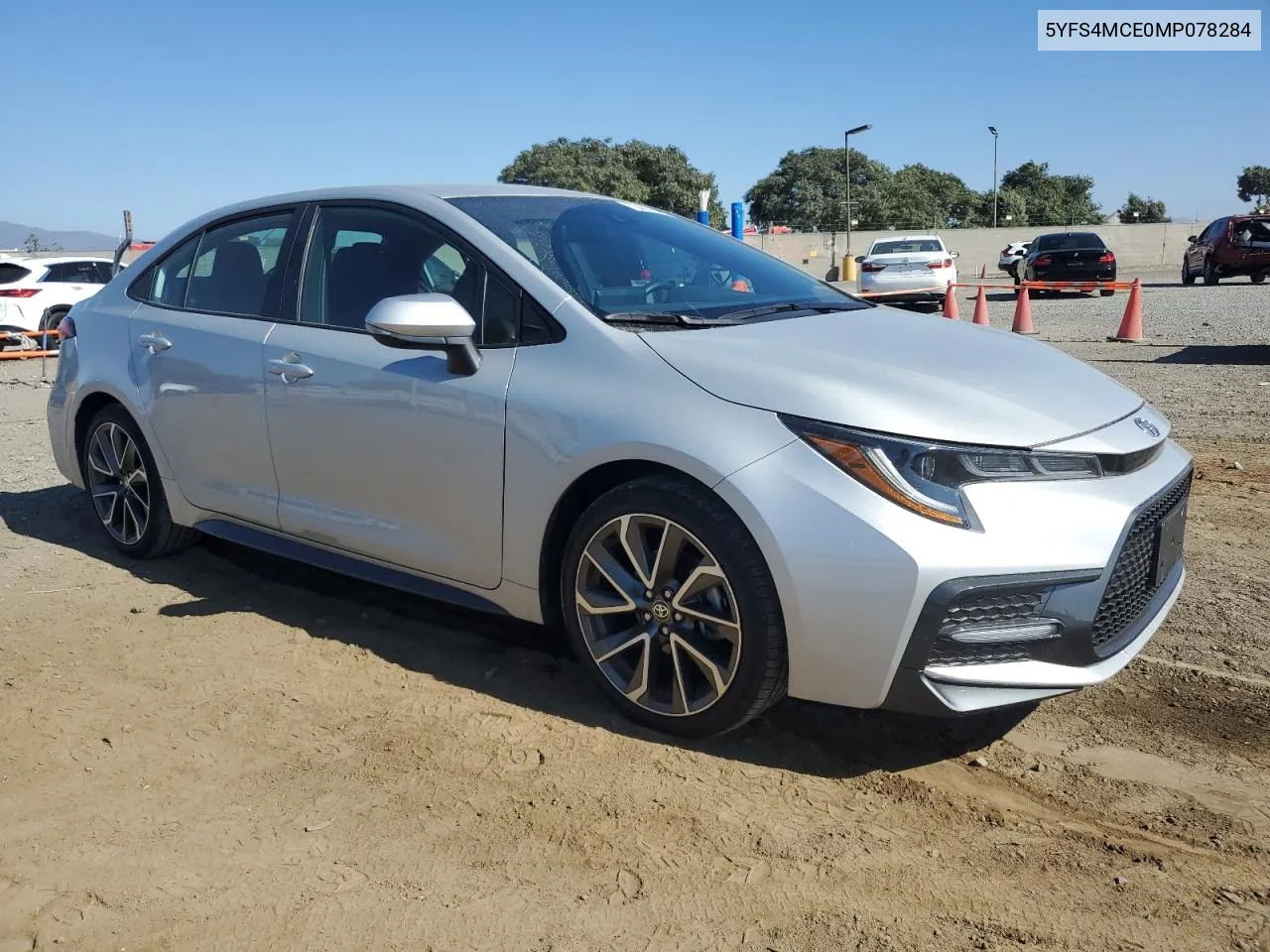 2021 Toyota Corolla Se VIN: 5YFS4MCE0MP078284 Lot: 73401264