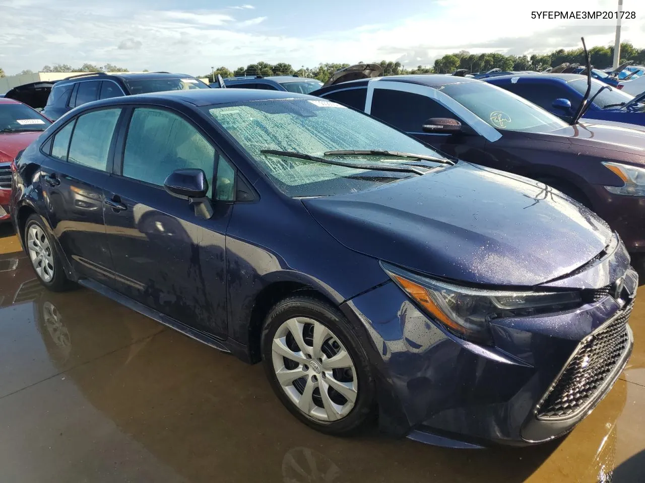 2021 Toyota Corolla Le VIN: 5YFEPMAE3MP201728 Lot: 73658664