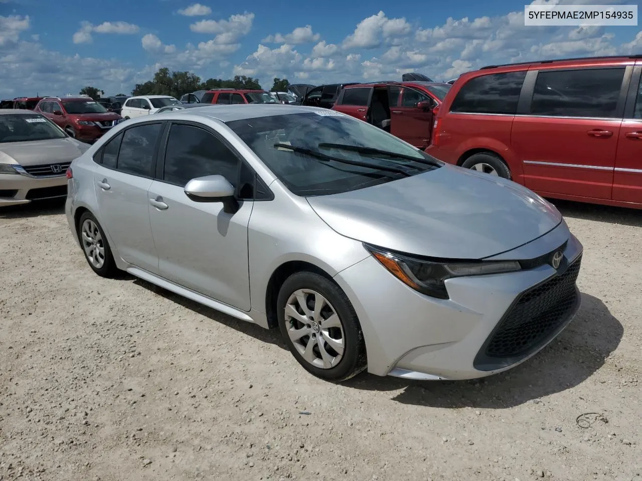 2021 Toyota Corolla Le VIN: 5YFEPMAE2MP154935 Lot: 73738644