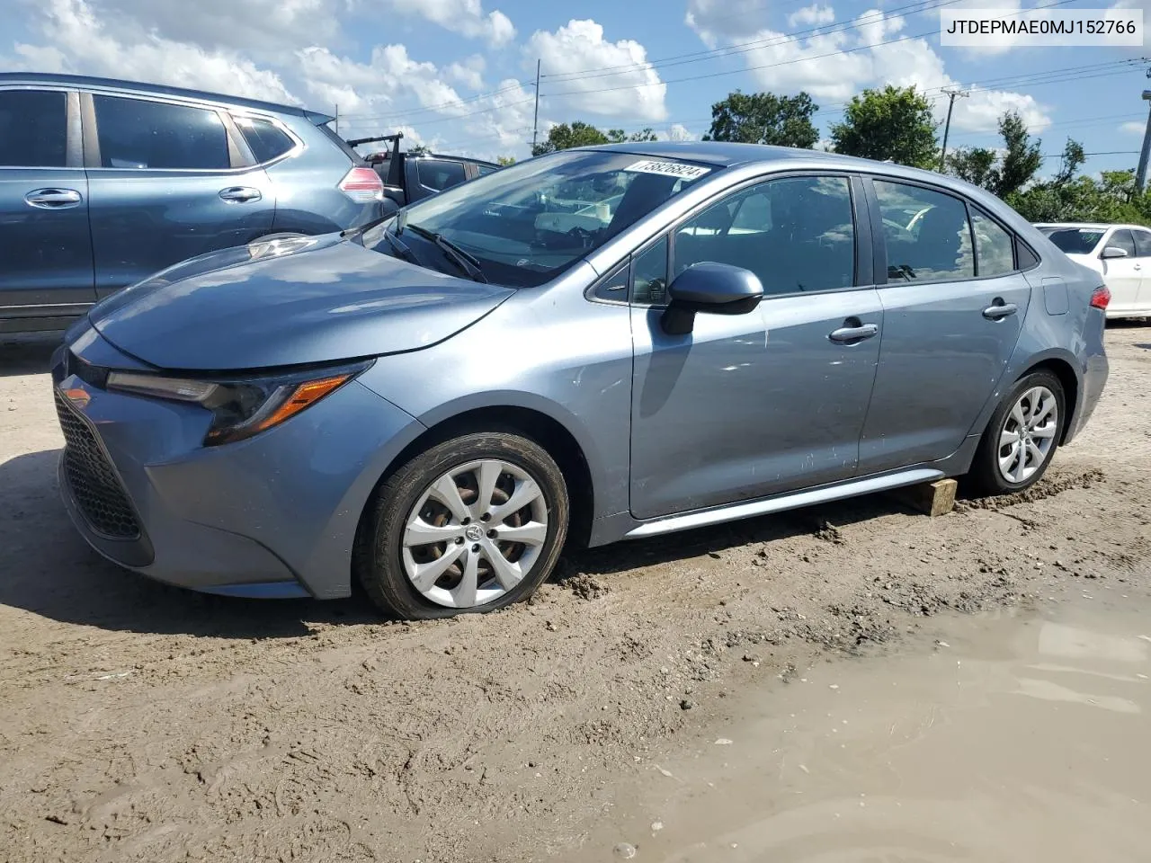 2021 Toyota Corolla Le VIN: JTDEPMAE0MJ152766 Lot: 73826824