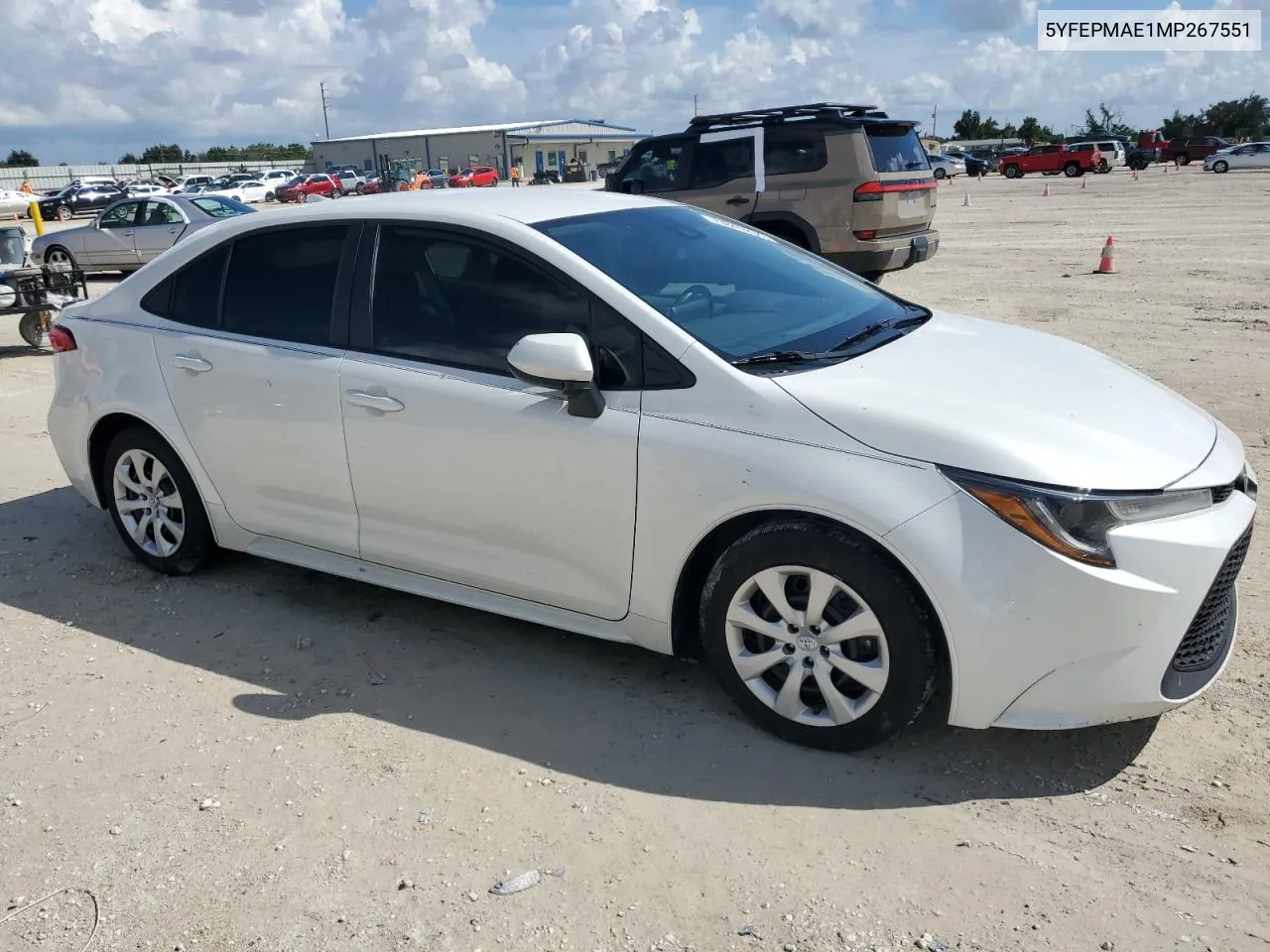 2021 Toyota Corolla Le VIN: 5YFEPMAE1MP267551 Lot: 73845254