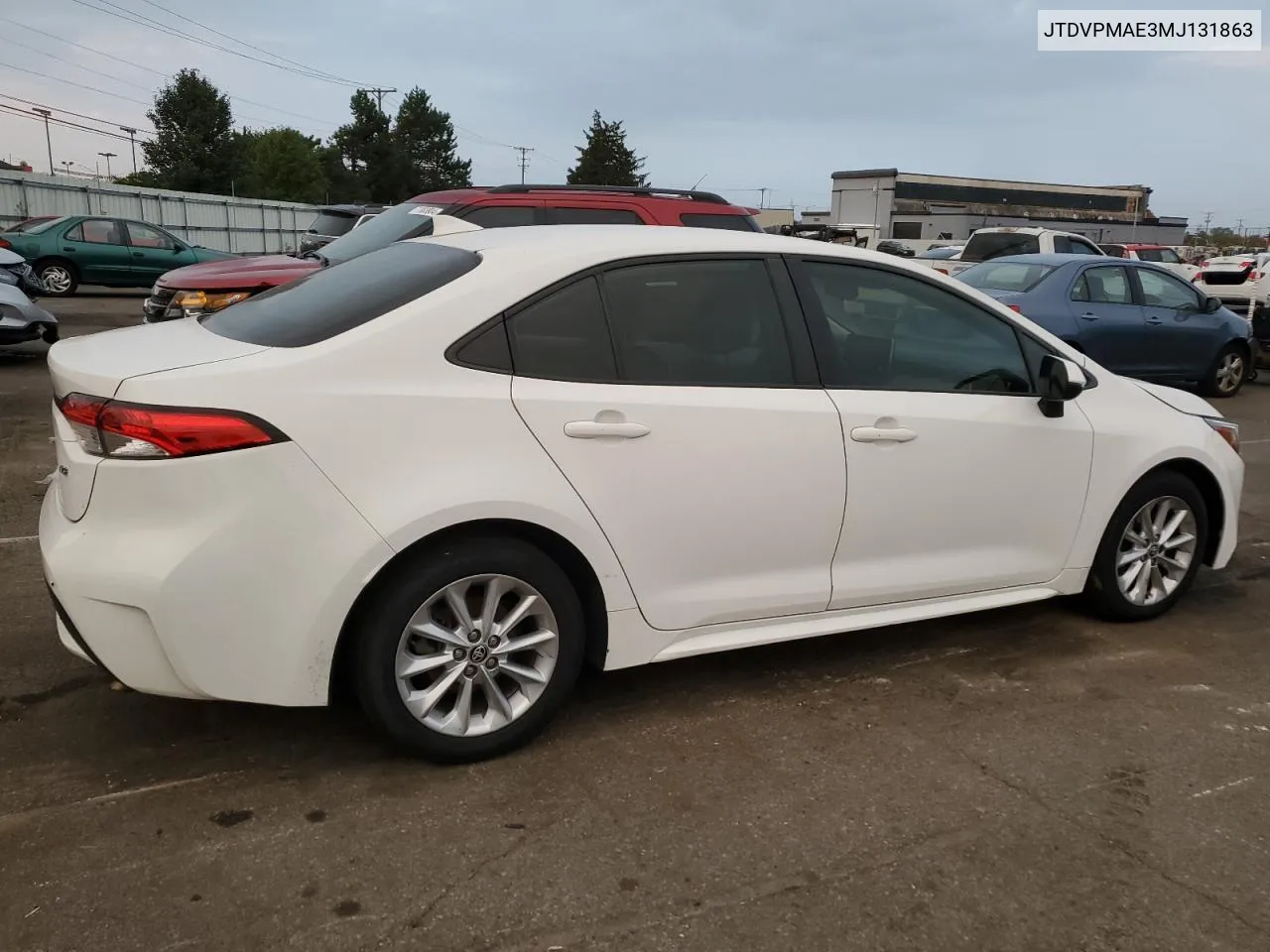 2021 Toyota Corolla Le VIN: JTDVPMAE3MJ131863 Lot: 73888544