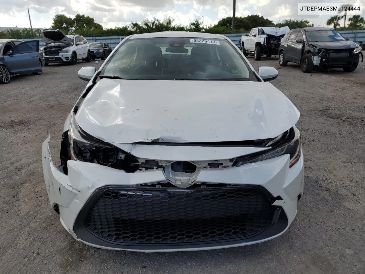 2021 Toyota Corolla Le VIN: JTDEPMAE3MJ124444 Lot: 74229104