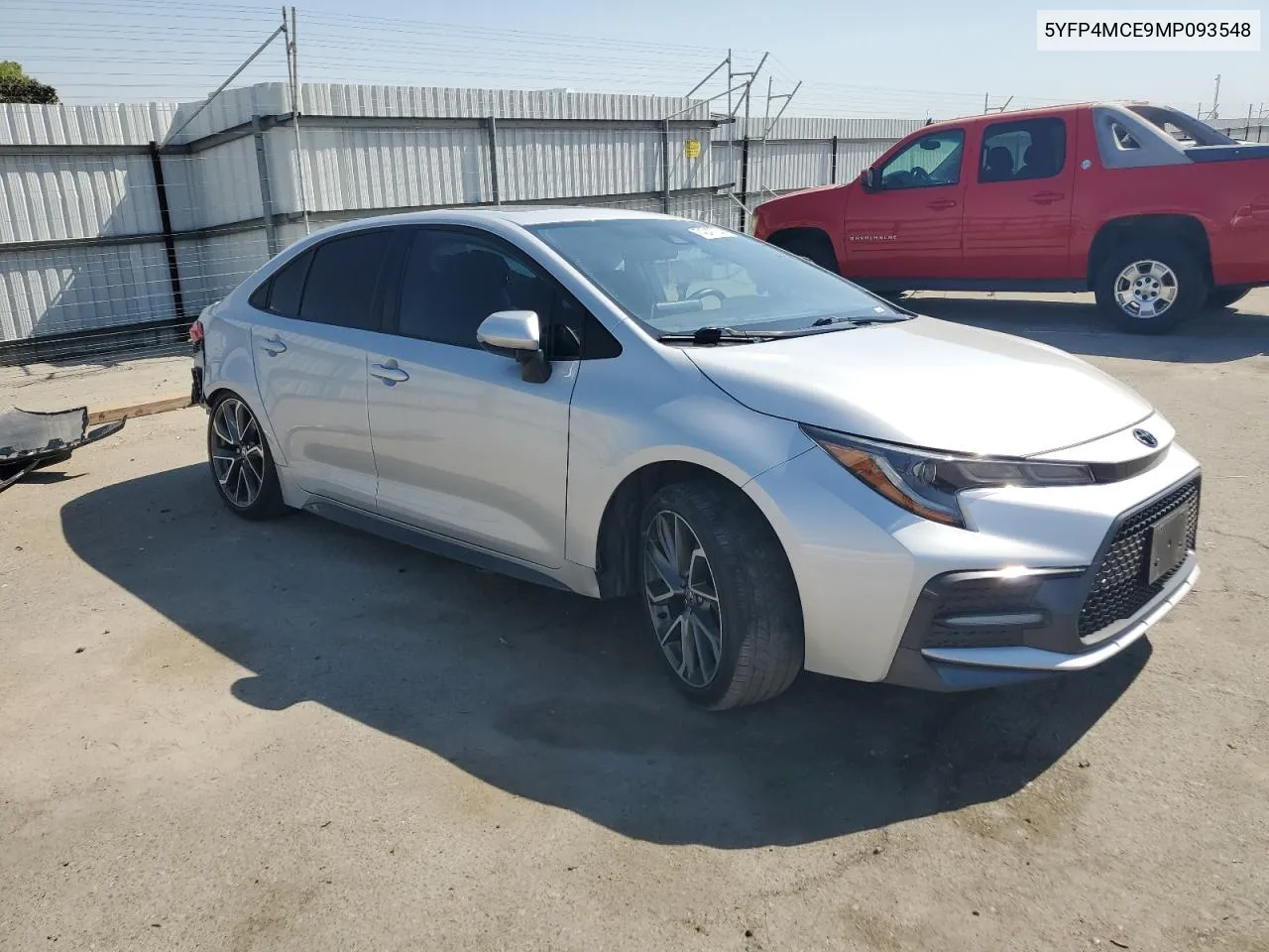 2021 Toyota Corolla Se VIN: 5YFP4MCE9MP093548 Lot: 74247704