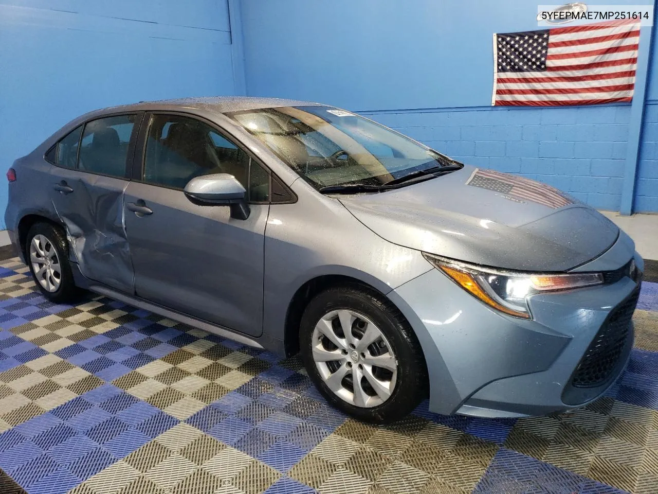 2021 Toyota Corolla Le VIN: 5YFEPMAE7MP251614 Lot: 74327784