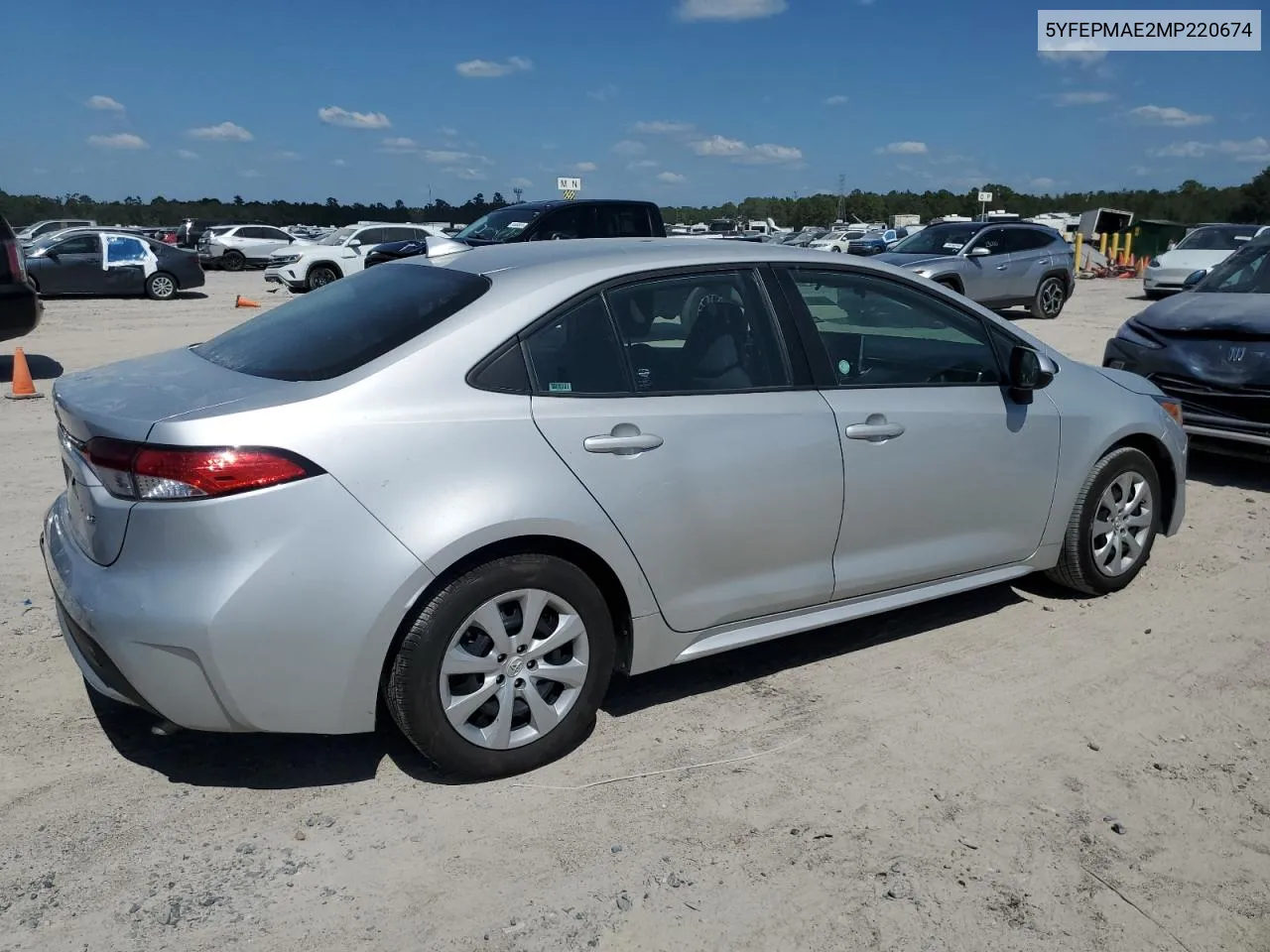 2021 Toyota Corolla Le VIN: 5YFEPMAE2MP220674 Lot: 74387724