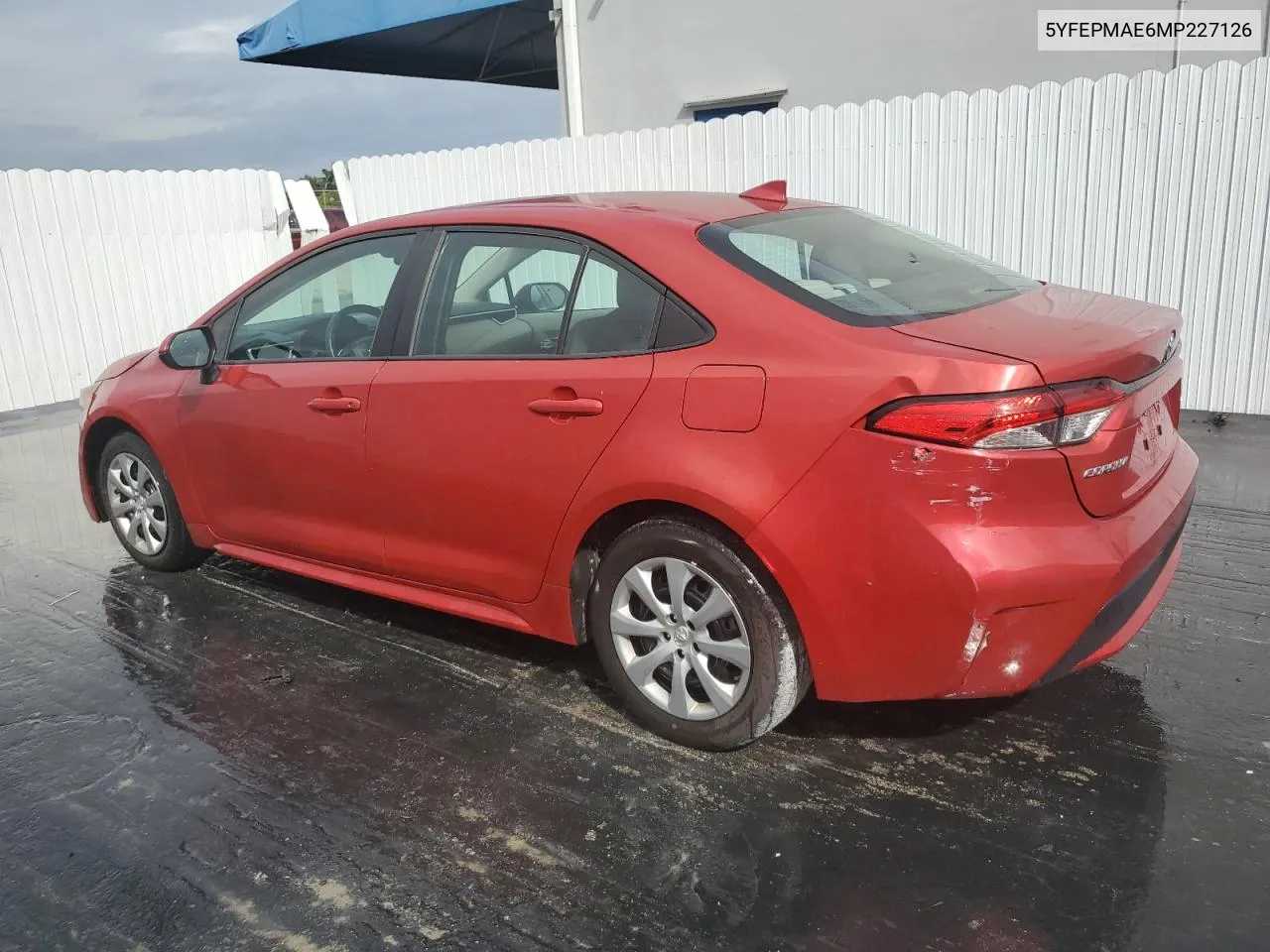 2021 Toyota Corolla Le VIN: 5YFEPMAE6MP227126 Lot: 74540464