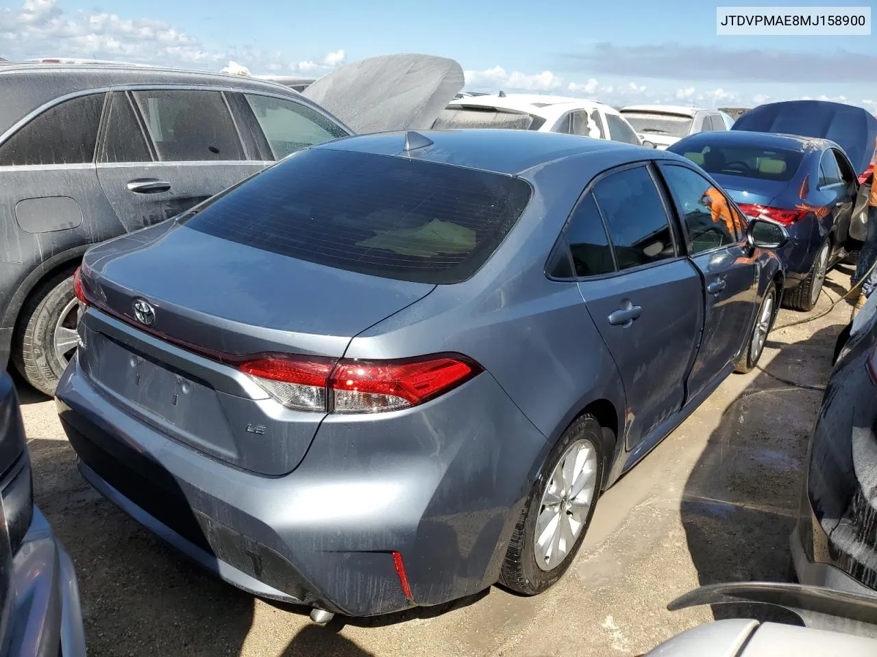 2021 Toyota Corolla Le VIN: JTDVPMAE8MJ158900 Lot: 74597484