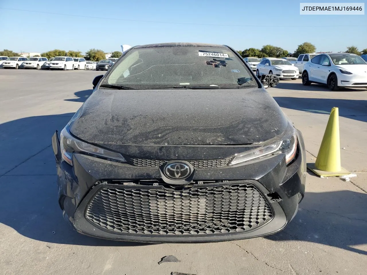 2021 Toyota Corolla Le VIN: JTDEPMAE1MJ169446 Lot: 75246014