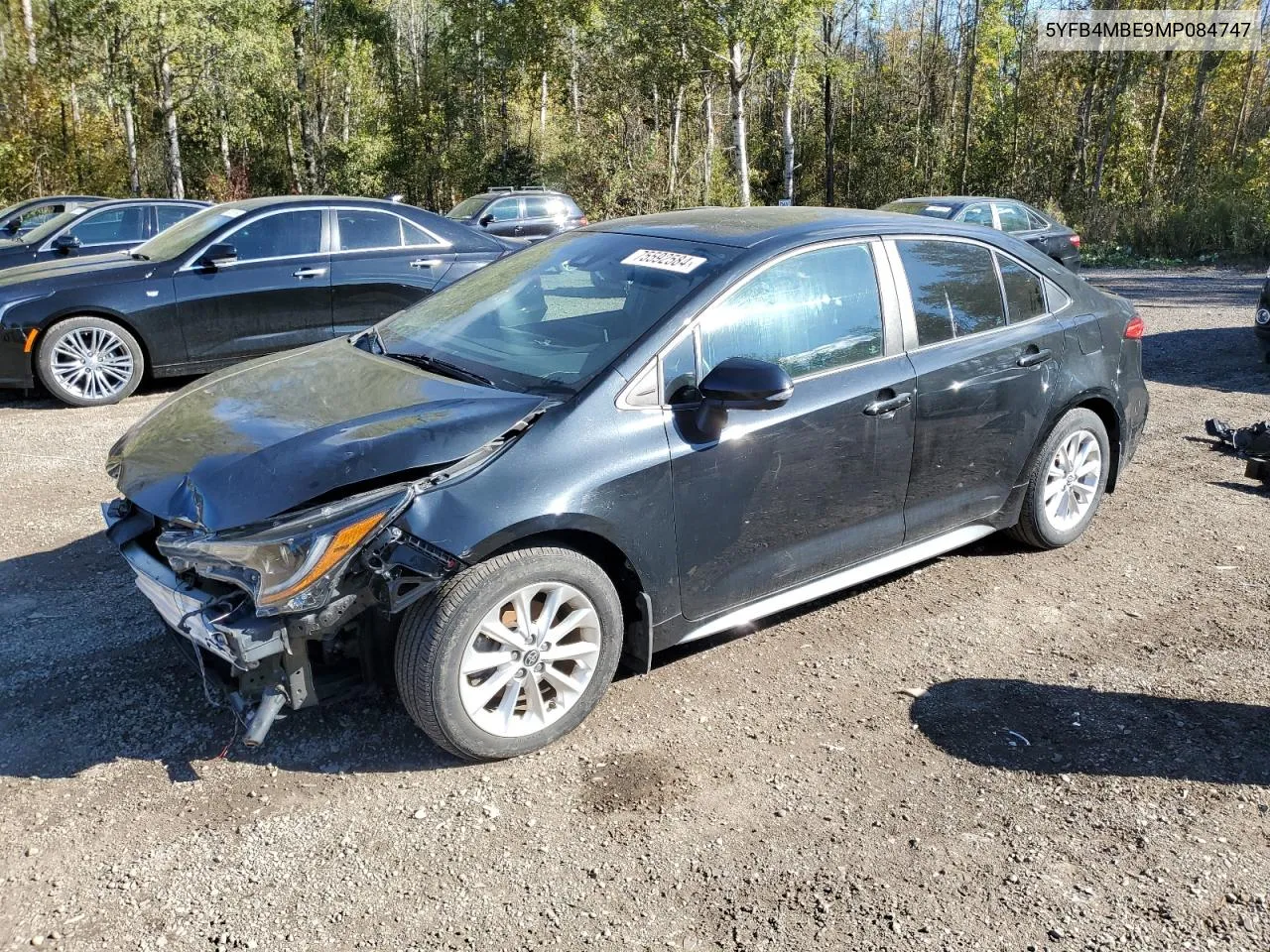 2021 Toyota Corolla Se VIN: 5YFB4MBE9MP084747 Lot: 75592584