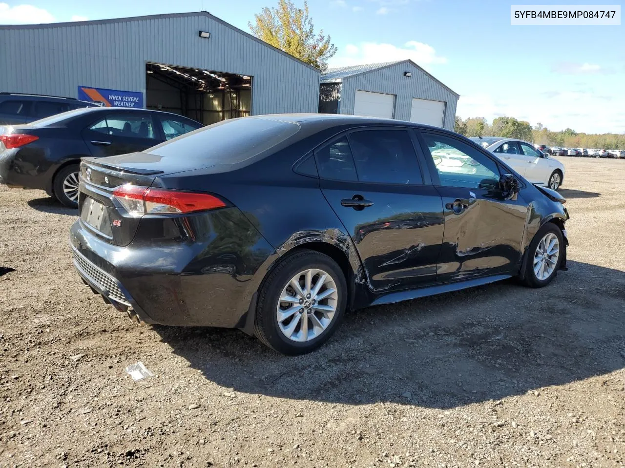 2021 Toyota Corolla Se VIN: 5YFB4MBE9MP084747 Lot: 75592584