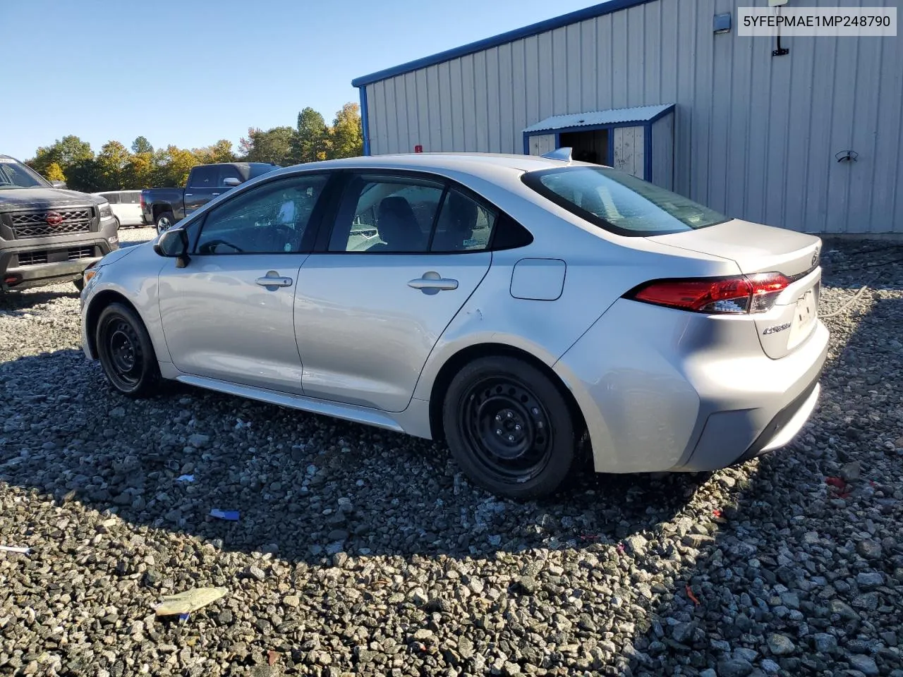 2021 Toyota Corolla Le VIN: 5YFEPMAE1MP248790 Lot: 76951874