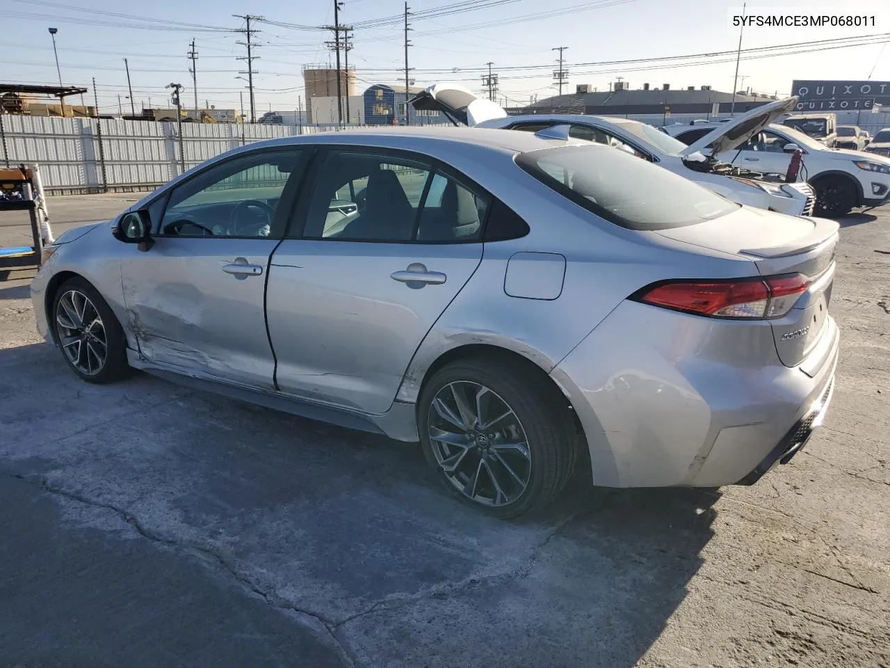 2021 Toyota Corolla Se VIN: 5YFS4MCE3MP068011 Lot: 77038664