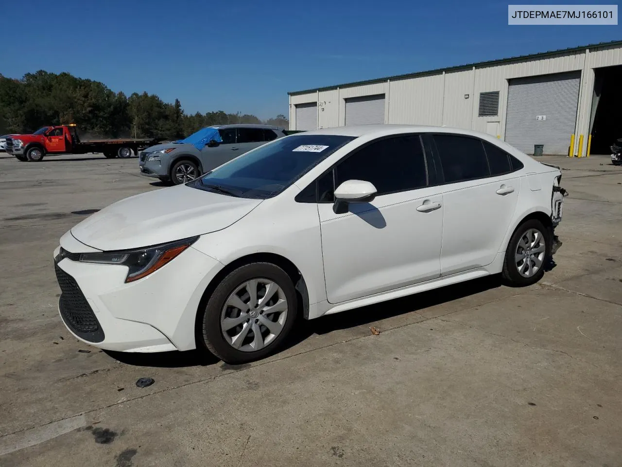 2021 Toyota Corolla Le VIN: JTDEPMAE7MJ166101 Lot: 77151744