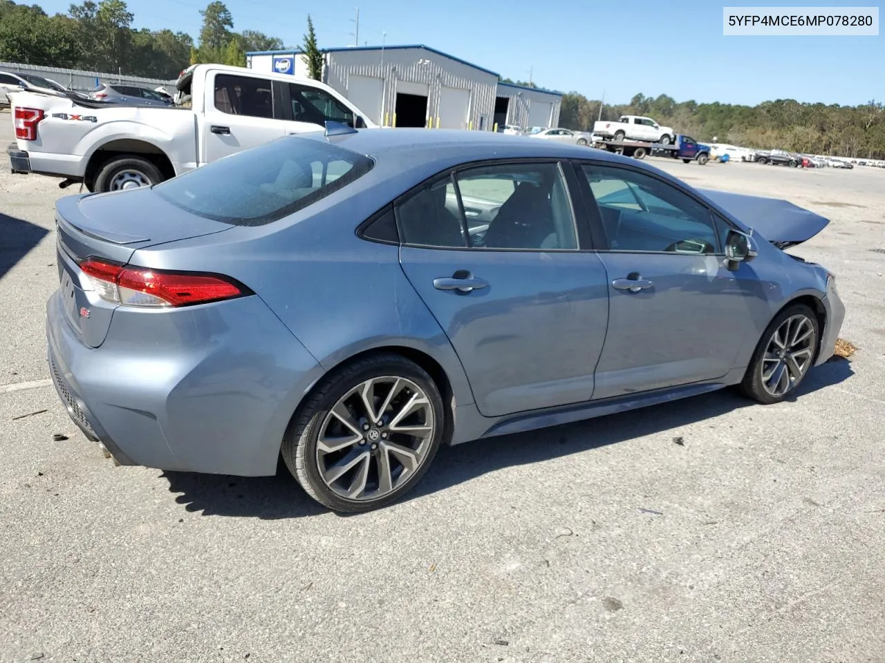 2021 Toyota Corolla Se VIN: 5YFP4MCE6MP078280 Lot: 77240034