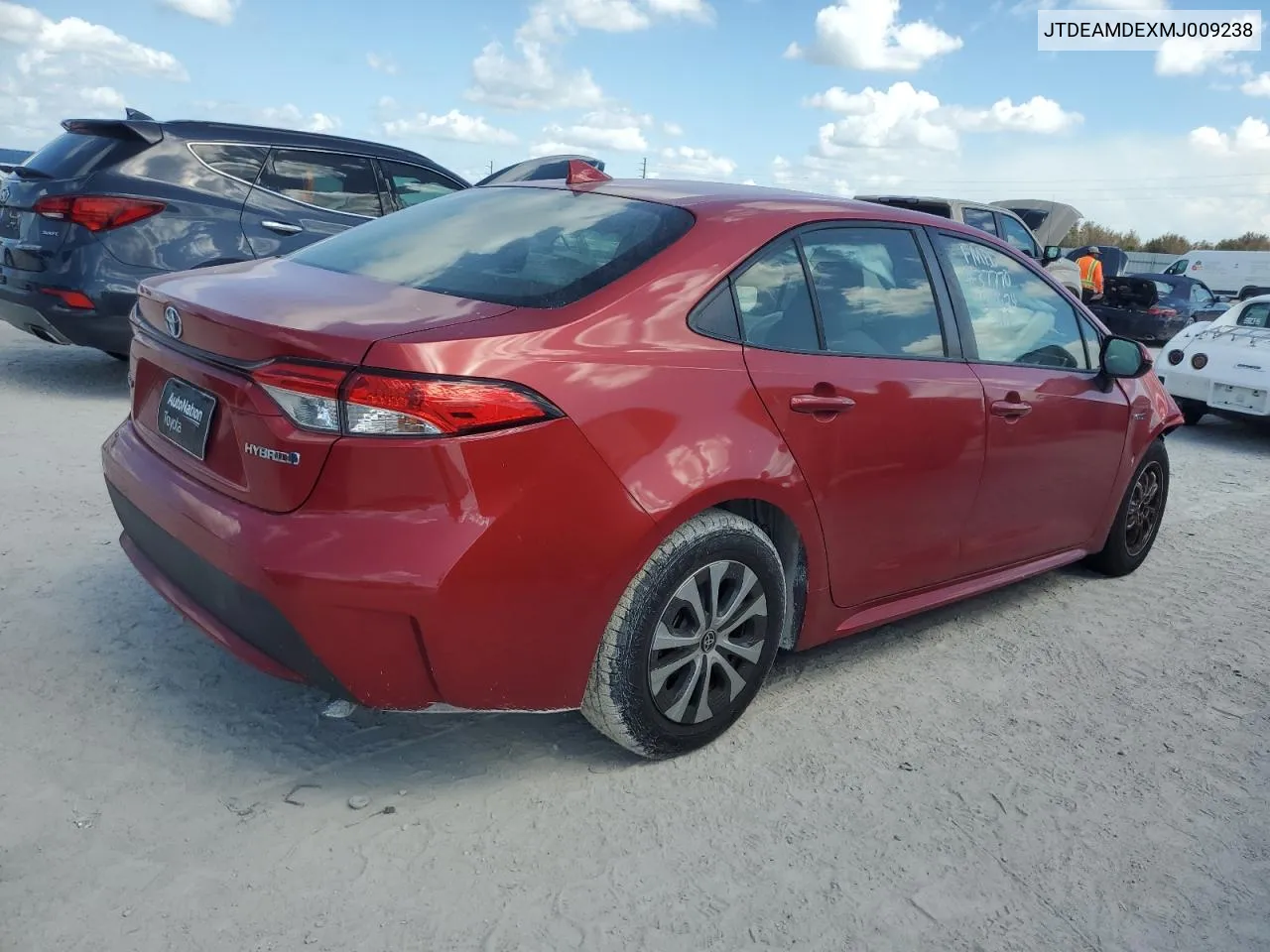 2021 Toyota Corolla Le VIN: JTDEAMDEXMJ009238 Lot: 77366924