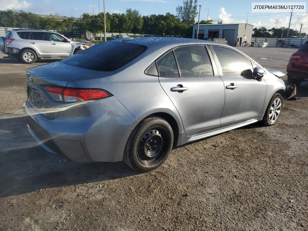 2021 Toyota Corolla Le VIN: JTDEPMAE5MJ127720 Lot: 77443904