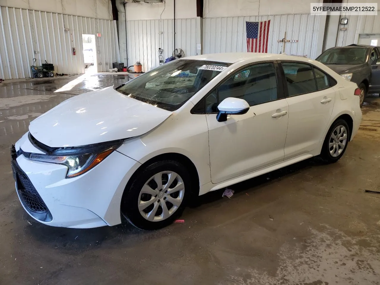 2021 Toyota Corolla Le VIN: 5YFEPMAE5MP212522 Lot: 78020244