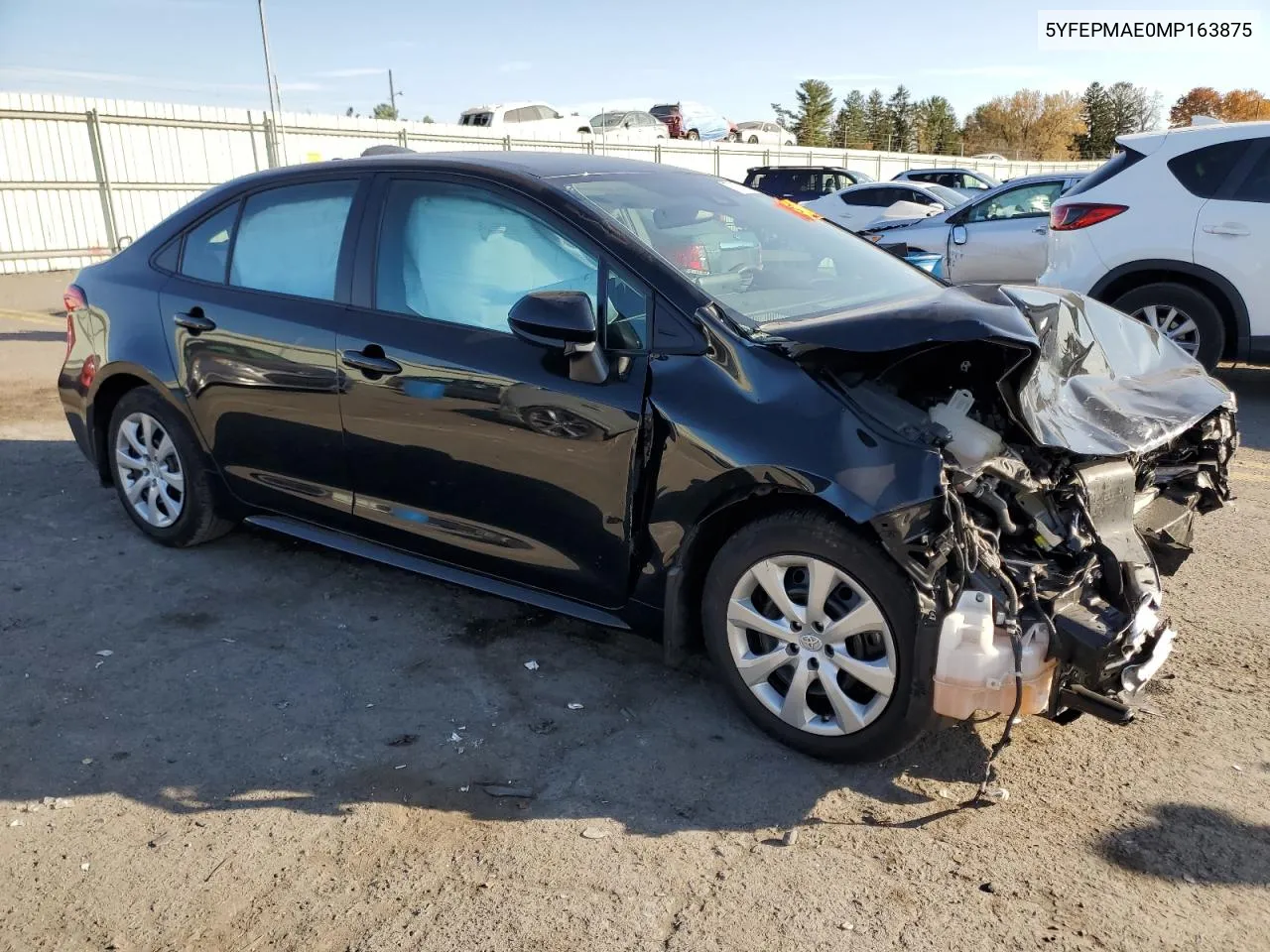 2021 Toyota Corolla Le VIN: 5YFEPMAE0MP163875 Lot: 78105934