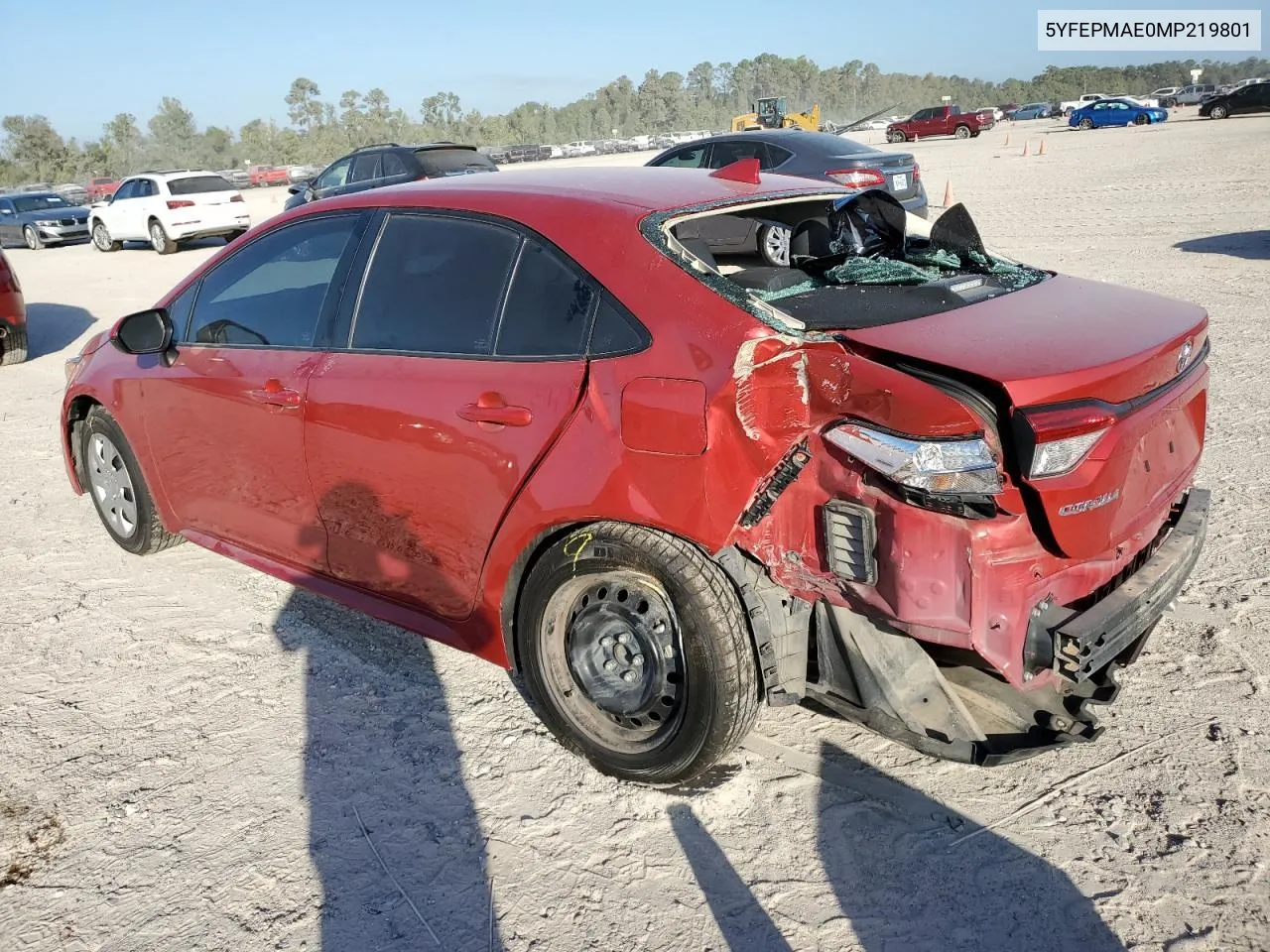 2021 Toyota Corolla Le VIN: 5YFEPMAE0MP219801 Lot: 78233594